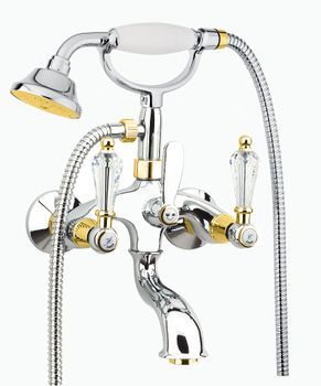 Смеситель для ванны Fiore GIOIELLI (SWAROVSKI®) 08CO0600, золото — фото 1, Смеситель для ванны