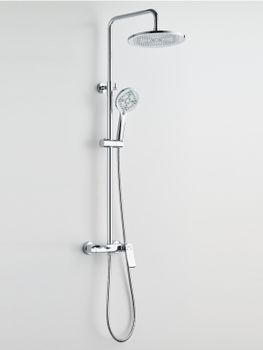 BOND B08-9100 Душевая система с тропическим душем и смесителем с изливом — фото 20, Душевые системы