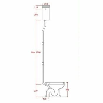 Механизм смыва Artceram HERMITAGE на высокой трубе цвет золото HEA006 73 — фото 2, Кнопки смыва