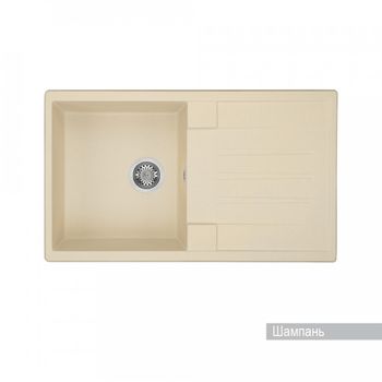 Мойка для кухни Верона 855x500x210 мм, прямоуг. с крылом, шампань 1A710032VR290 — фото 1, Кухонные мойки