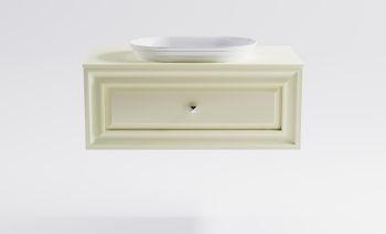 Товар: Тумба Шарм 90см 1ящ RAL1013 мат., раковина Шарм бел гл, столешница Solid в цвете 4631177715099 - фото 2 Тумба Шарм 90см 1ящ RAL1013 мат., раковина Шарм бел гл, столешница Solid в цвете 4631177715099 — фото 2, Тумбы с раковиной