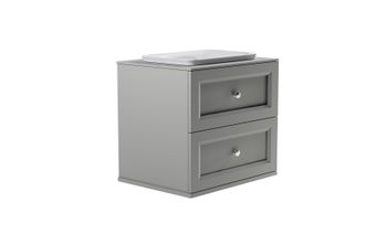 Тумба Классик 70см 2ящ NCS S 3502-y мат., раковина Ретро бел глянц, столешница Solid в цвете 4631177715686 — фото 4, Тумбы с раковиной