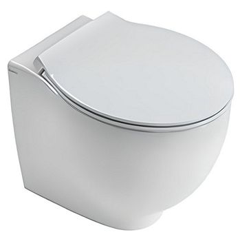 Комплект унитаз HATRIA LE FIABE Y1E701 YXWW01 напольный безободковый с сиденьем с крышкой с плавным опусканием цвет белый — фото 1, Подвесные унитазы