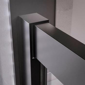 Душевой угол Veconi Premium Trento PTC-20B, 1100Х900x2000, черный матовый, стекло прозрачное PTC20-B-11090-01-C4 — фото 3, Душевые уголки