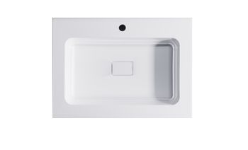 Нижний шкаф Альфа 70 с 2 ящиками бежевый (RAL1013 матовый) + Раковина "Альфа 70" 03060004ral1013+04010006 — фото 6, Тумбы с раковиной