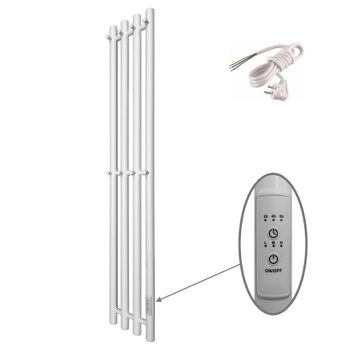 Полотенцесушитель электрический INARO 1200х180 правый, скр.монтаж, СНШ, белый матовый(RAL 9016), (Ferrum, 8 крючков), Маргроид Inaro-12018-1049-9016R — фото 2, Электрические полотенцесушители