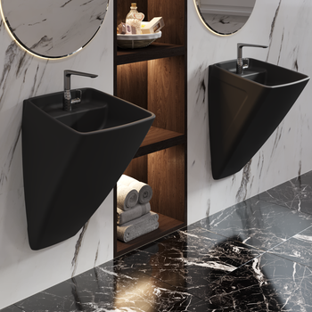 Раковина Ambassador Benefit 206T20201 (475*485*725) ЧЕРНАЯ МАТОВАЯ — фото 2, Раковины