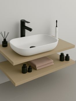 BOND Smart B63-2788 Смеситель однорычажный высокий без донного клапана для накладной раковины — фото 12, Смесители для раковины