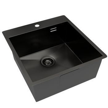 Кухонная мойка Reflexion Iseo RX2265BL оружейная сталь — фото 234, Кухонные мойки