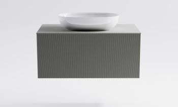 Товар: Тумба М-40 90см 1ящ NCS S 3502-y мат./волна, раковина Атрия бел гл, столешница Solid в цвете 4631177714825 - фото 4 Тумба М-40 90см 1ящ NCS S 3502-y мат./волна, раковина Атрия бел гл, столешница Solid в цвете 4631177714825 — фото 4, Тумбы с раковиной
