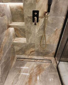 Трап CL6138D/60 Ceramalux черный матовый , щелевой, нерж.сталь, 600 мм CL6138D-60 — фото 3, Трапы для душа