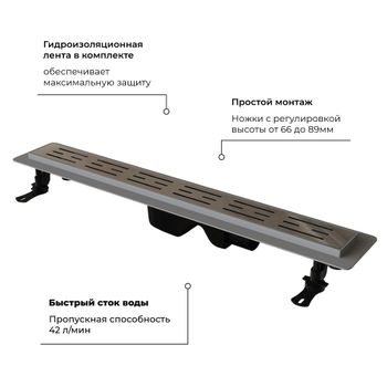 Душевой лоток Drain Leo-20 60212060-01 — фото 4, Душевые лотки