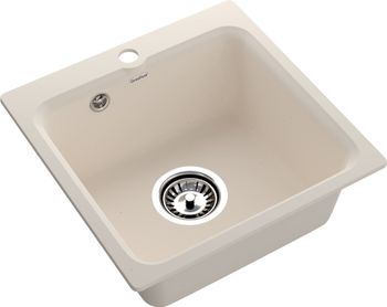 GRANFEST SMART Мойка композит 1-чаш. 430*430 мм белый арт. GF-SM430 430 белый — фото 1, Кухонные мойки