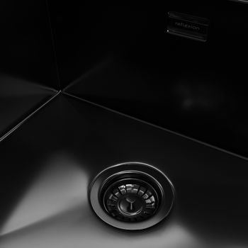 Кухонная мойка Reflexion Iseo RX2265BL оружейная сталь — фото 13, Кухонные мойки