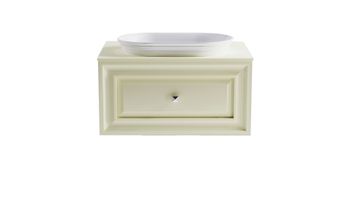 Тумба Шарм 70см 1ящ RAL1013 мат., раковина Шарм бел гл, столешница Solid в цвете 4631177714979 — фото 1, Тумбы с раковиной