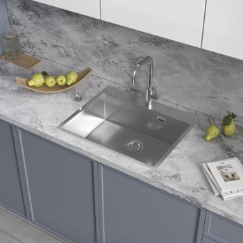 Кухонная мойка Reflexion Iseo RX2265BL оружейная сталь — фото 303, Кухонные мойки