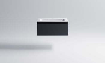 Товар: Нижний шкаф Альфа 70 с 1 ящиком темно-серый (RAL7024 матовый)+ Раковина "Альфа 70" 03060003ral7024+04010006 - фото 2 Нижний шкаф Альфа 70 с 1 ящиком темно-серый (RAL7024 матовый)+ Раковина "Альфа 70" 03060003ral7024+04010006 — фото 2, Тумбы с раковиной