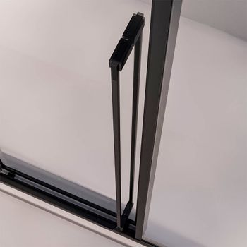 Душевой угол раздвижной Veconi Premium Prato 300 SP B-L, 1100х1000x2000, черный матовый, стекло прозрачное PR3/L-SP-110100-01-B-C4 — фото 2, Душевые уголки