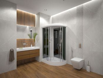 Душевая кабина ERLIT 35 серия ER3512PR-C4-RUS тонированное стекло — фото 3, Душевые кабины