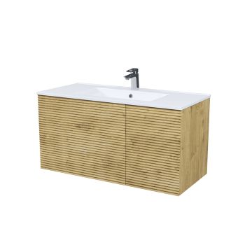 Товар: Тумба с умывальником IDDIS Bild подвесная, 100 см, дуб светлый (BIL10V0i95K) - фото 2 Тумба с умывальником IDDIS Bild подвесная, 100 см, дуб светлый (BIL10V0i95K) — фото 2, Тумбы с раковиной