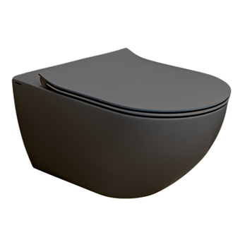 Унитаз HATRIA CENTRICA A0Y9DE08 подвесной безободковый слив Vortex цвет антрацит матовый — фото 1, Подвесные унитазы