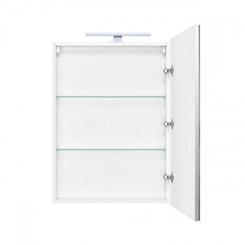 VICTORIA правый зеркальный шкаф 600, 606x141x810 мм, белый глянец A857475806 — фото 2, Зеркальные шкафы в ванную