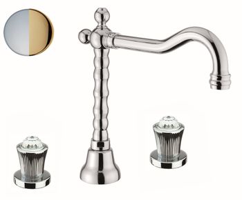 Смеситель для раковины Fiore VENERE SKY (SWAROVSKI®) 13CO0637, хром/золото — фото 1, Смесители для раковины