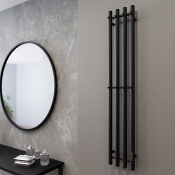 Полотенцесушитель Проксима Круг (электро.) 21х120 (скр.монтаж, унив.подкл., Черный, Альтасан ПроксимаКругСП21120Ч — фото 2, Полотенцесушители