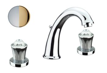 Смеситель для раковины Fiore VENERE SKY (SWAROVSKI®) 13CO0628, хром/золото — фото 1, Смесители для раковины