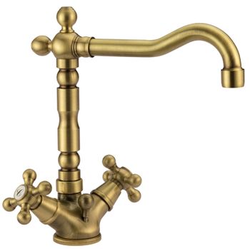 Смеситель для раковины Fiore MARGOT 26ZZ0625, бронза — фото 1, Смесители для раковины