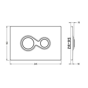 Клавиша смыва Artceram Monet для унитаза цвет белый 701.000.05 — фото 1, Кнопки смыва