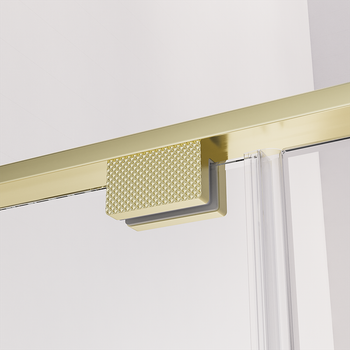 Душевая дверь распашная Veconi Premium Alassio G, 1200х2000, брашированное золото, стекло прозрачное осветленное AL-120-00-G-C4 — фото 5, Распашные душевые двери