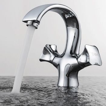 Смеситель для раковины D&K Hessen DA1382101, хром — фото 1, Смесители для раковины