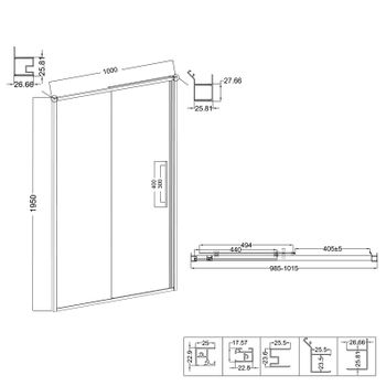 Товар: Дверь в нишу Niagara Nova NG-84-10AB (100х195) черный матовый,стекло прозрачное,дверь раздвижная,1 место - фото 11 Дверь в нишу Niagara Nova NG-84-10AB (100х195) черный матовый,стекло прозрачное,дверь раздвижная,1 место — фото 11, Душевые двери в нишу