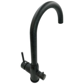 NAPOLI Смеситель д/кухни совмещенный с краном для питьевой воды, черный камень 32665 — фото 5, Смесители для кухни