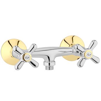 Смеситель для душа Webert Armony AM760102017, хром/золото — фото 1, Смеситель для душа