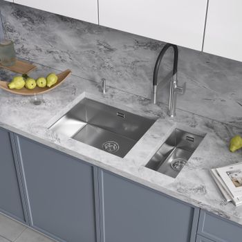 Кухонная мойка Reflexion Iseo RX2265BL оружейная сталь — фото 35, Кухонные мойки