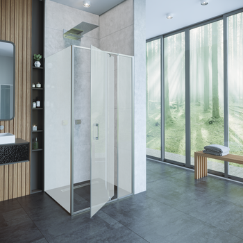 Душевая стенка ALEX BAITLER 7 серия SG78C80 матовое стекло — фото 1, Душевые перегородки