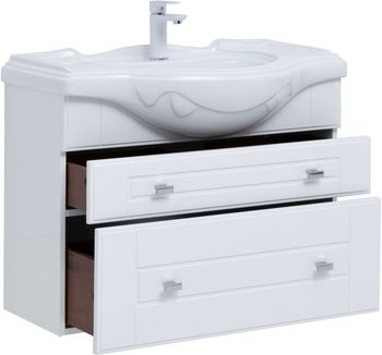 Товар: Тумба под раковину Aquanet Рондо 85 белый глянец 00304289 - фото 6 Тумба под раковину Aquanet Рондо 85 белый глянец 00304289 — фото 6, Тумбы под раковину