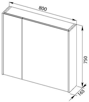 Зеркальный шкаф Aquanet Латина 80 белый 00179635 — фото 8, Зеркальные шкафы в ванную