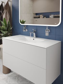 BOND M39ZE-10080 Зеркало прямоугольное 100х80см с LED подсветкой и сенсорным диммером — фото 5, Зеркала в ванную комнату