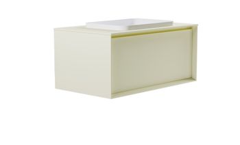 Товар: Тумба Фрейм 90см 1ящ RAL1013 мат., раковина Антарес бел гл, столешница Solid в цвете 4631177715334 - фото 3 Тумба Фрейм 90см 1ящ RAL1013 мат., раковина Антарес бел гл, столешница Solid в цвете 4631177715334 — фото 3, Тумбы с раковиной