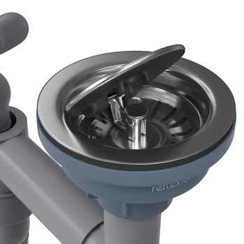 Кухонная мойка Reflexion Iseo RX2265BL оружейная сталь — фото 92, Кухонные мойки