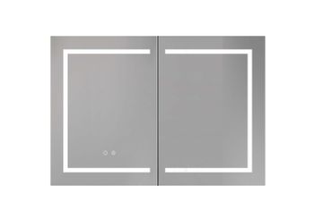 Шкаф зеркало для ванной с подсветкой Aquatek AQ7104-MLC, прямоугольное, сенсорное управление, 1000*700*133 — фото 2, Зеркальные шкафы в ванную