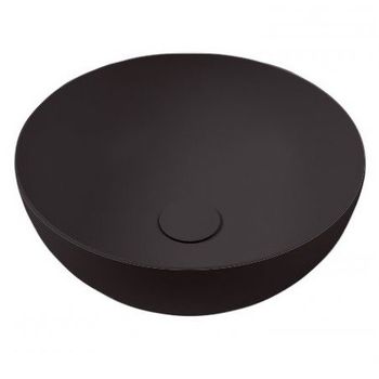 Раковина HATRIA HAPPY HOUR A0Y1VF02 накладная без отверстия без перелива цвет черный матовый — фото 1, Раковины