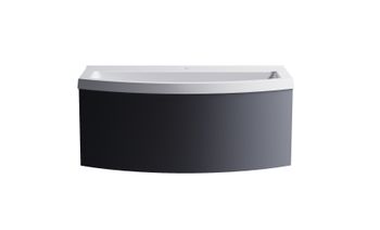 Нижний шкаф Венеция2.0 100 с 1 ящиком темно-серый (RAL7024 матовый) + Раковина "Венеция 100" 3100001ral7024+04010019 — фото 1, Тумбы с раковиной