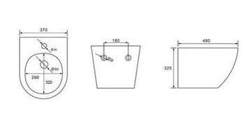 Биде подвесное CeramaLux 2197 MB-1 2197MB-1 — фото 2, Биде подвесные