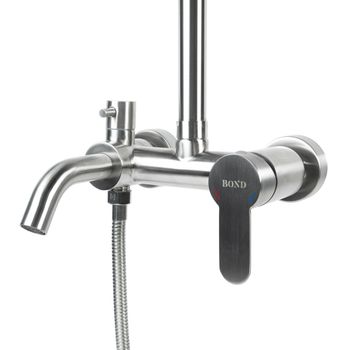 BOND Smart B63-9100 Душевая система с тропическим душем и смесителем с изливом — фото 2, Душевые системы