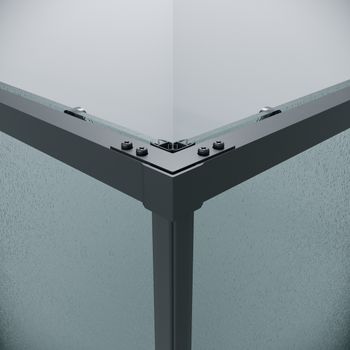 Душевое ограждение Grossman Galaxy 1/2.K33.01.12.21.02-1/2.K33.01.80L.21.02 (120х80х195) раздвижная,черный матовый,стекло шиншилла,2 места 300.K33.01.12R80L.21.02 — фото 9, Душевые кабины и ограждения