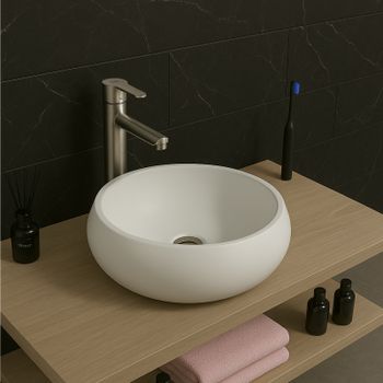 BOND Smart B63-2700 Смеситель однорычажный высокий без донного клапана для накладной раковины — фото 18, Смесители для раковины